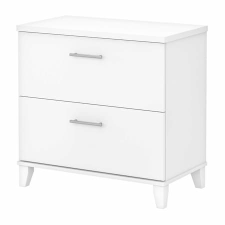 Bush Furniture Somerset 2 Drawer Lateral File Cabinet in White WC81980